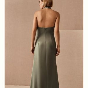 From BHLDN Ruby satin Charmeuse Dress Moss